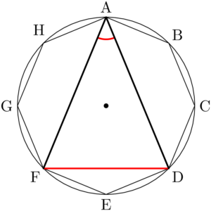 正八角形の3つの頂点を結んでできる三角形の個数