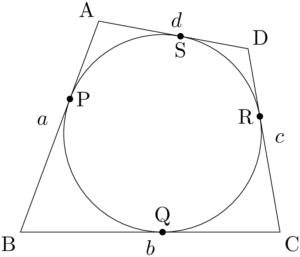 円に外接する四角形ABCD