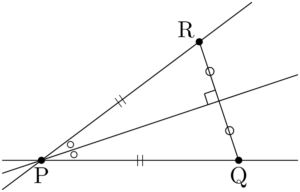 角の二等分線と線分の垂直二等分線